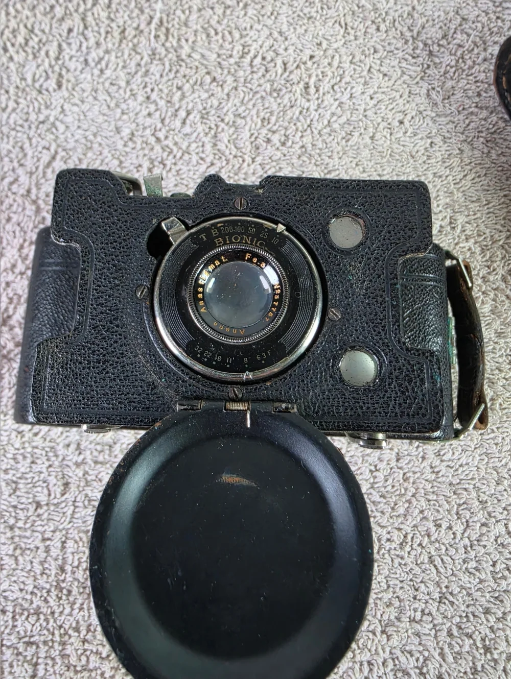 Vintage Ansco V.P. No. 2 Folding Camera in Black - Classic Film Camera